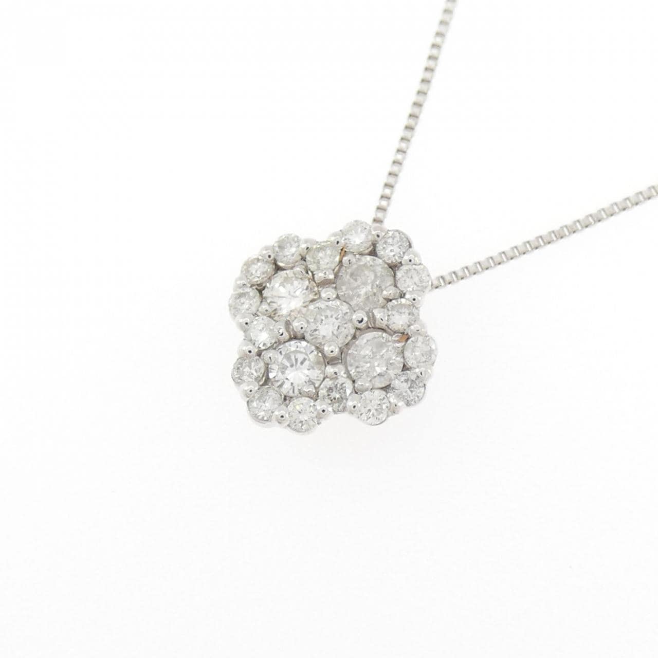 K18WG ダイヤモンド ネックレス 0.50CT