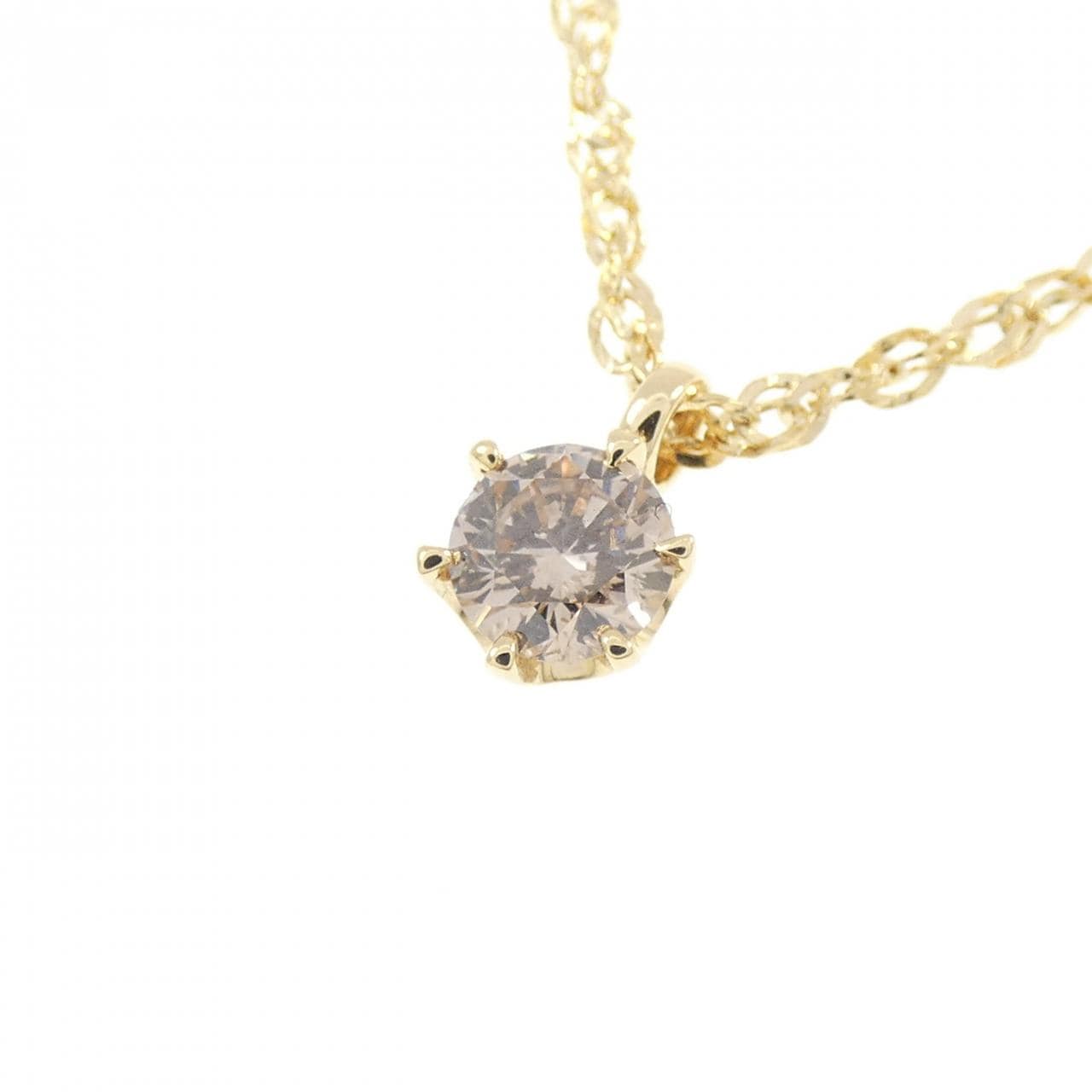 K18YG ソリティア ダイヤモンド ネックレス 0.30CT