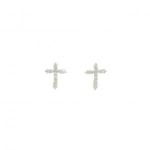 PT900 クロス ダイヤモンド ピアス 0.56CT