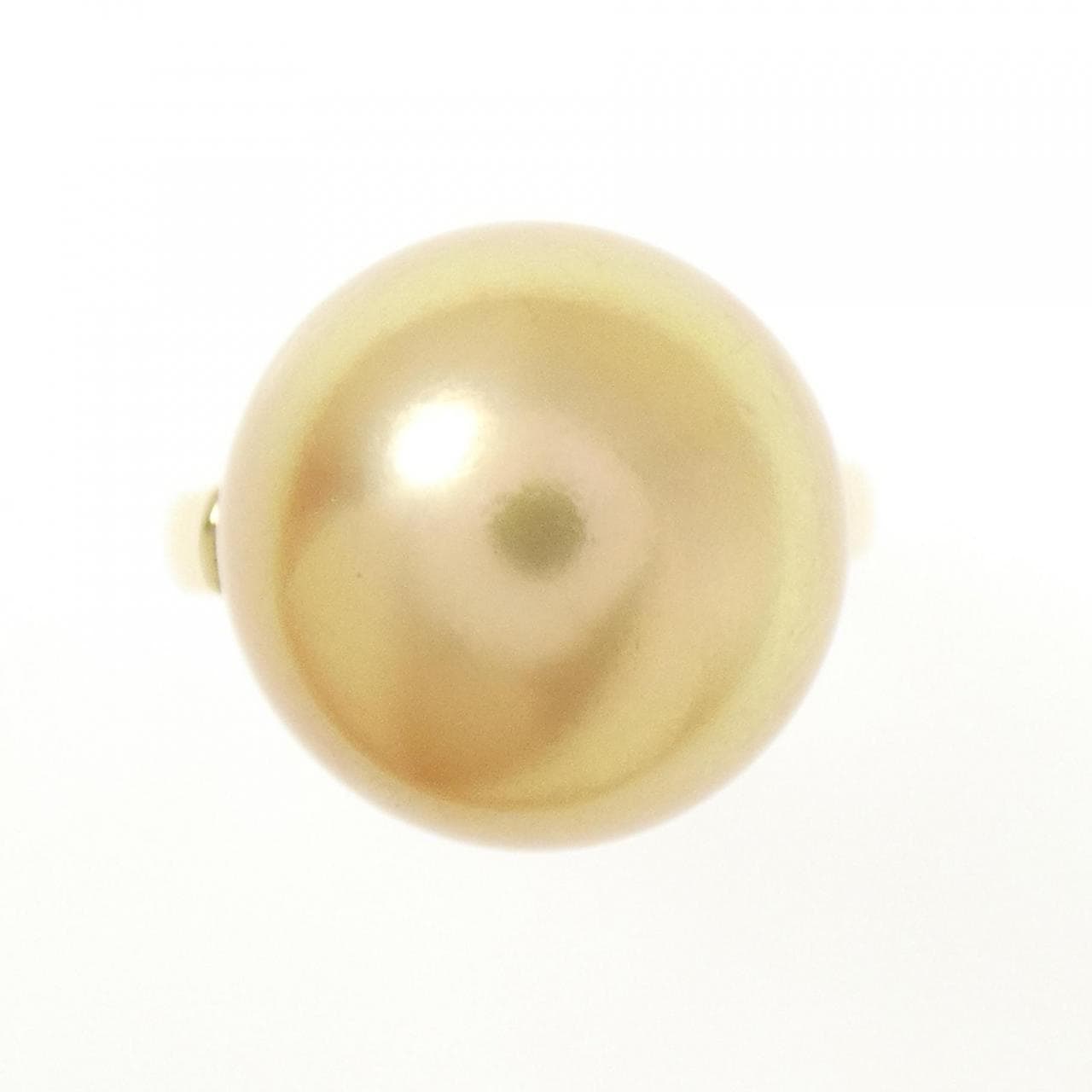 K18YG 白蝶パール リング 14mm