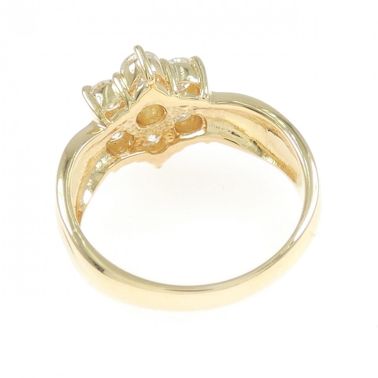 K18YG フラワー ダイヤモンド リング 1.00CT