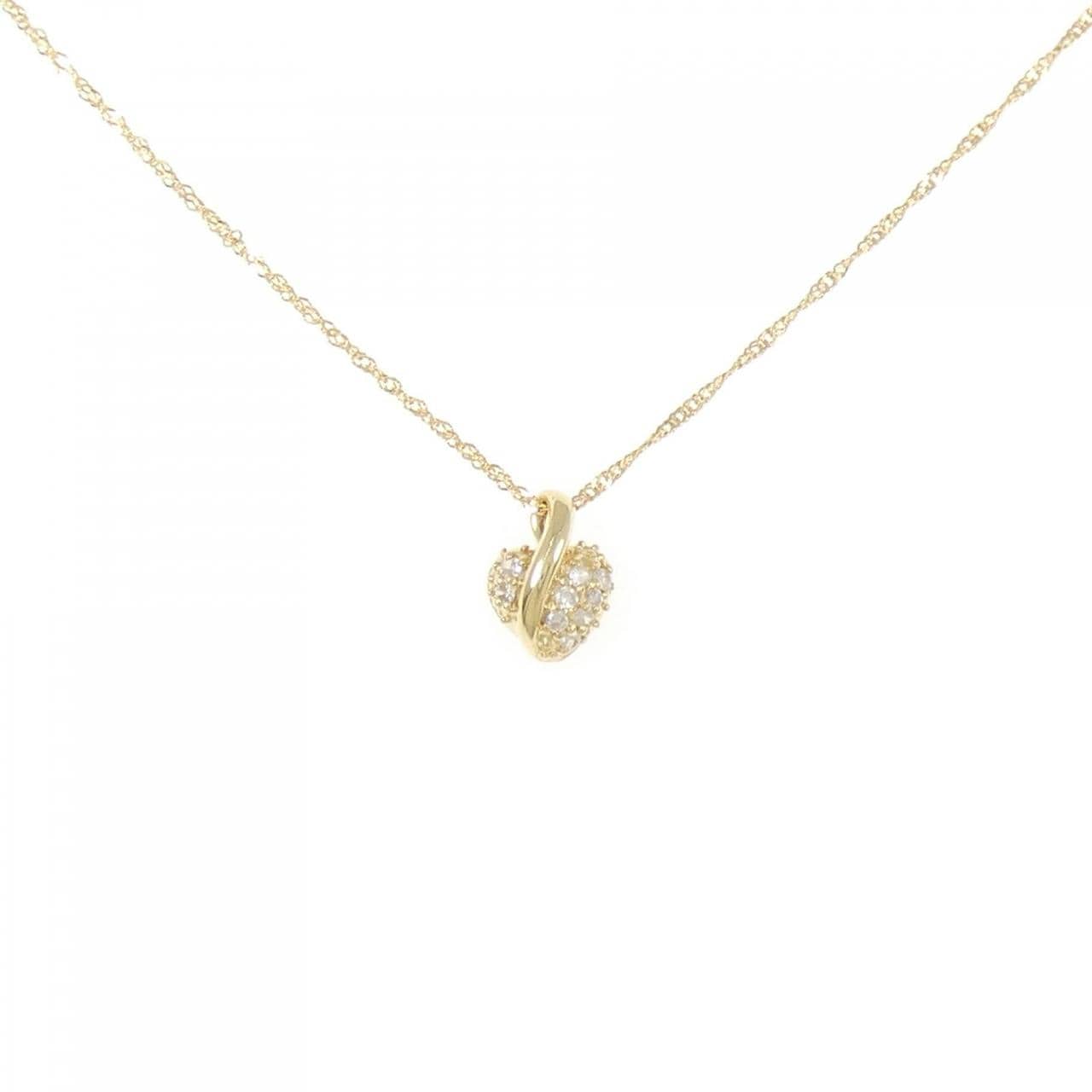K18YG ダイヤモンド ネックレス 0.06CT
