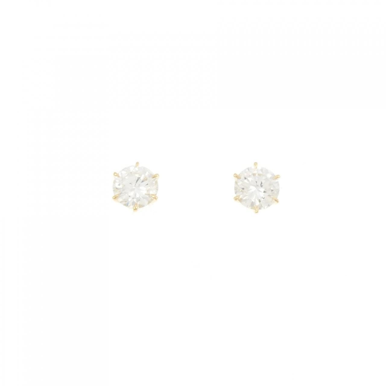 【新品】K18YG ダイヤモンド ピアス 0.523CT 0.520CT H SI1 VG