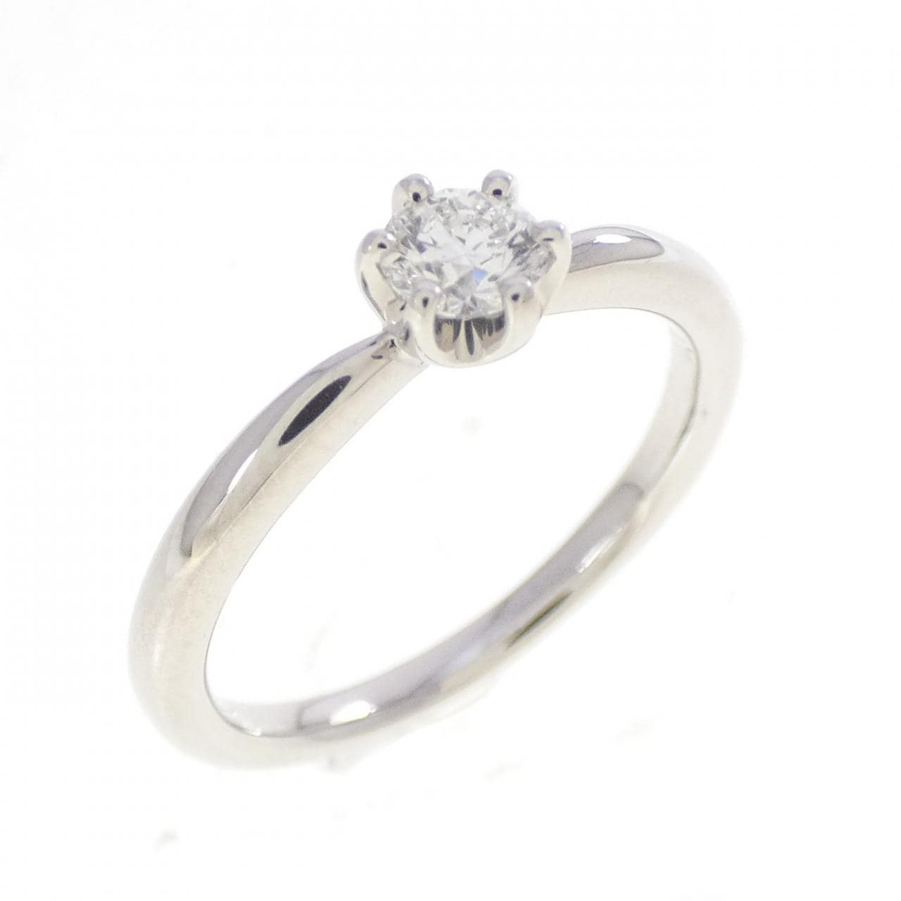 PT950 ソリティア ダイヤモンド リング 0.184CT