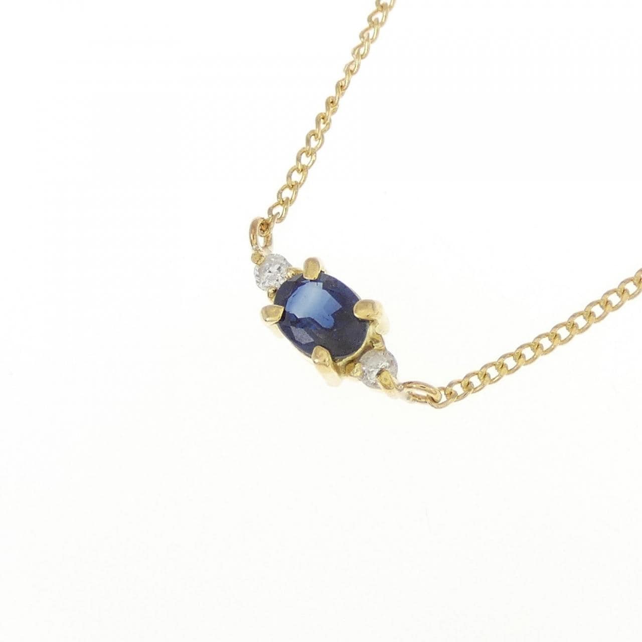 K18YG sapphire necklace