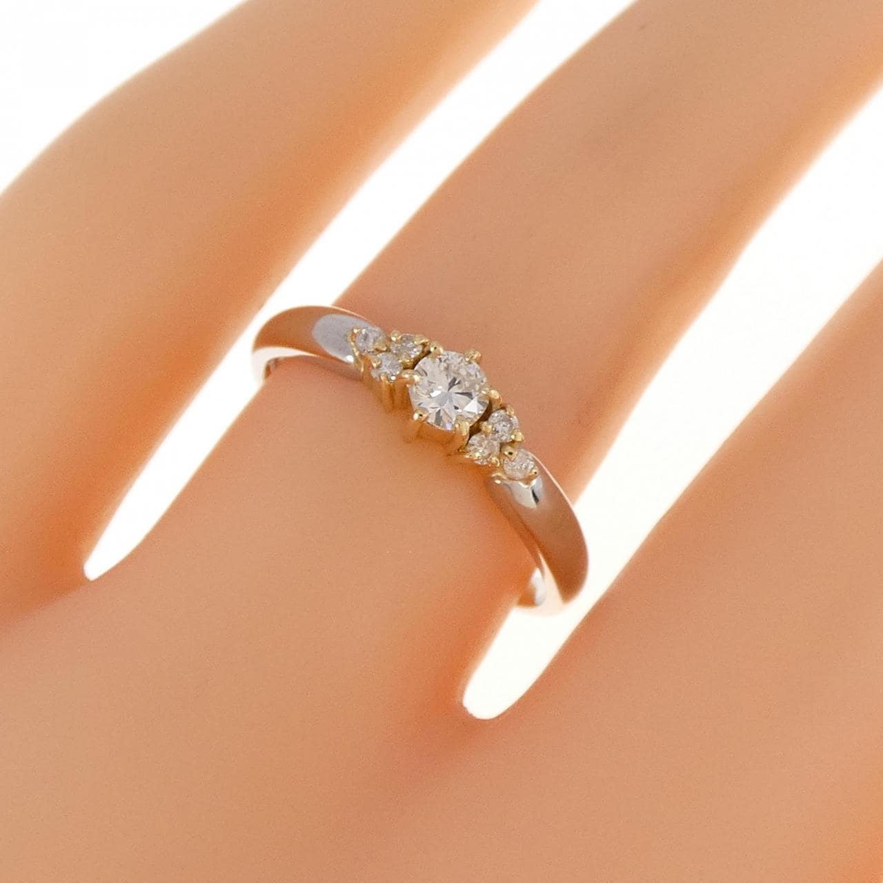 PT/K18YG Diamond ring 0.20CT