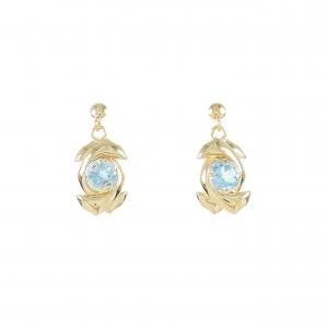 K18YG blue Topaz earrings