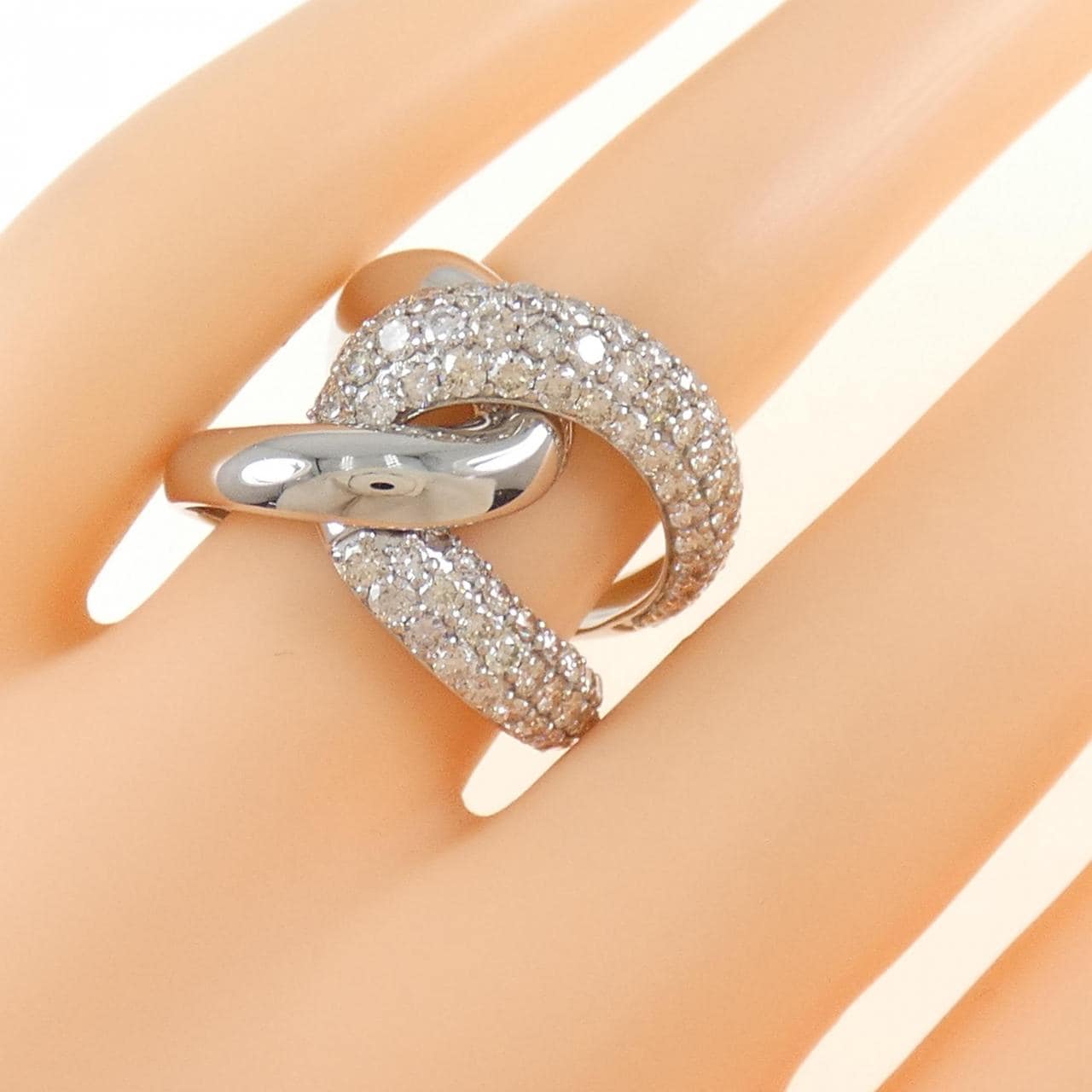 PT950 パヴェ ダイヤモンド リング 2.00CT