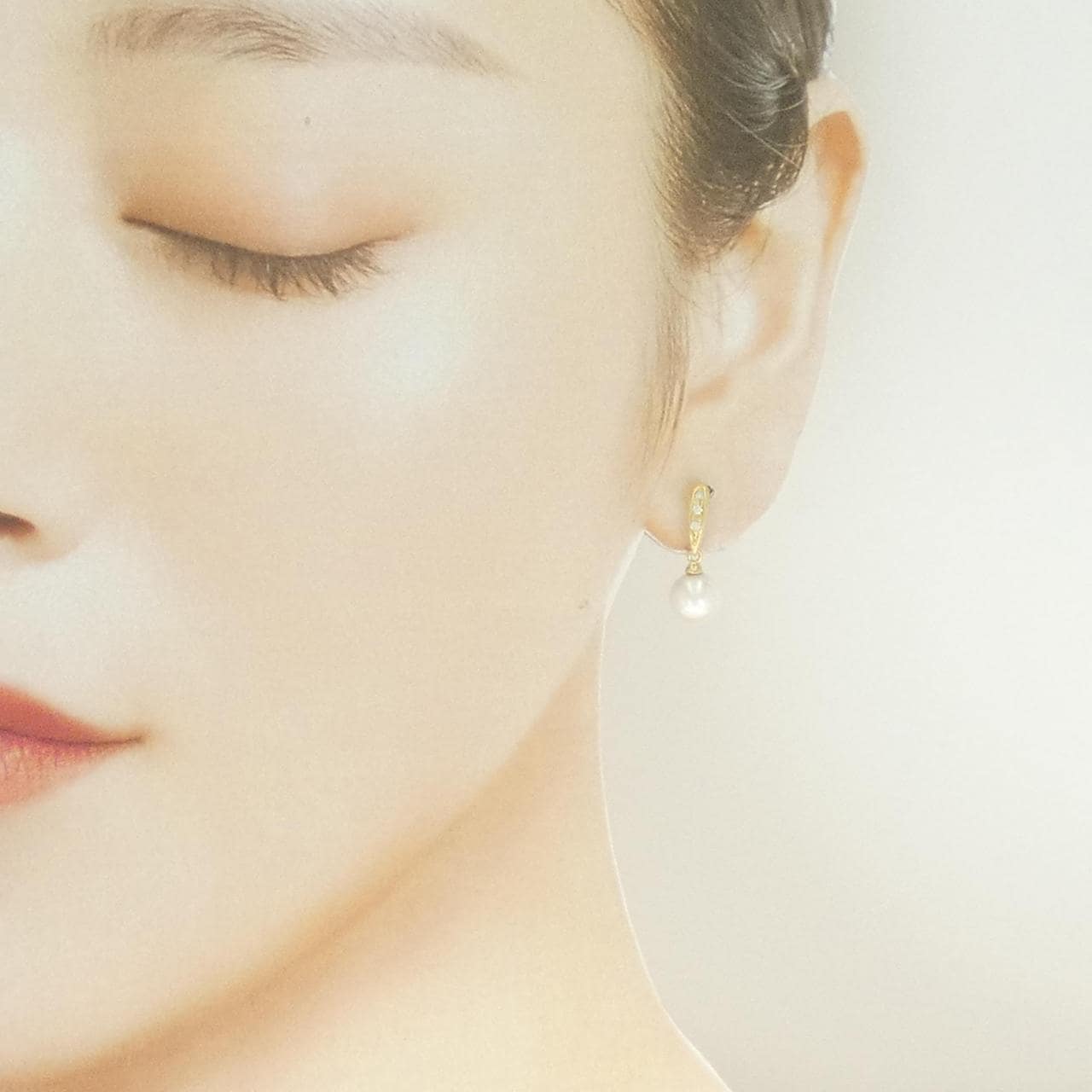 K18YG アコヤパール ピアス 7.2mm