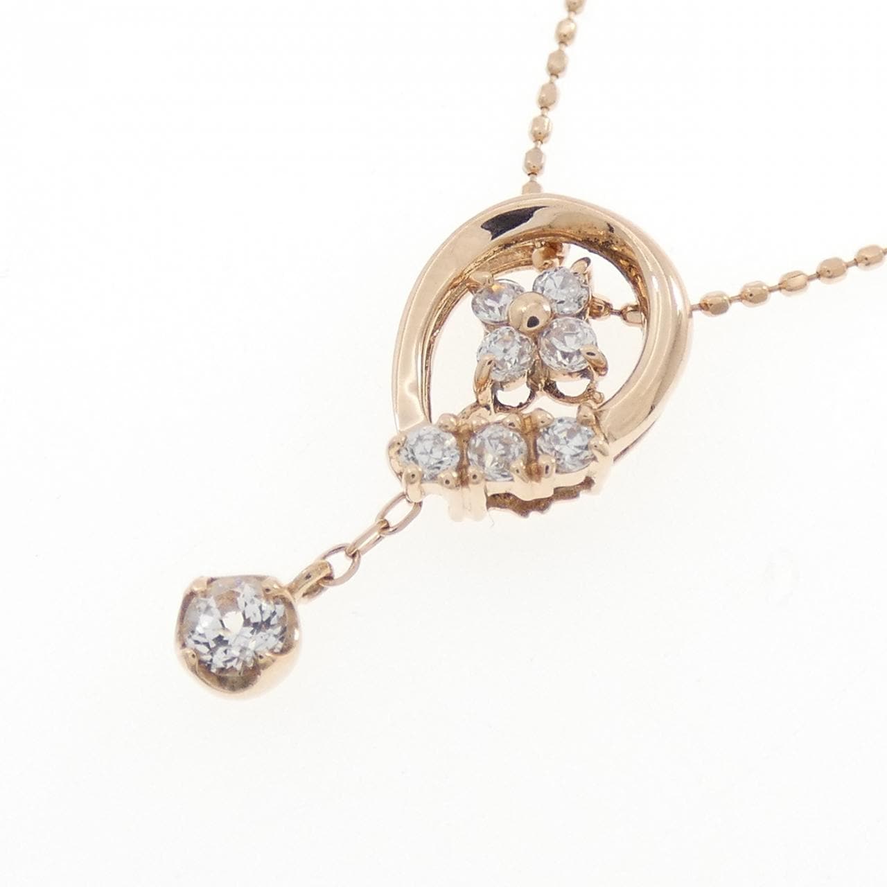 K10PG 2WAY キュービック ネックレス