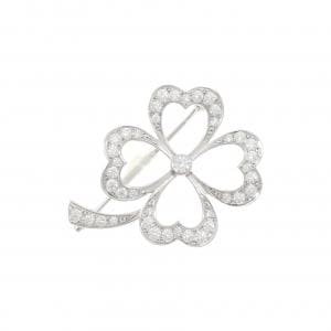 ミキモト クローバー ダイヤモンド ブローチ 0.70CT