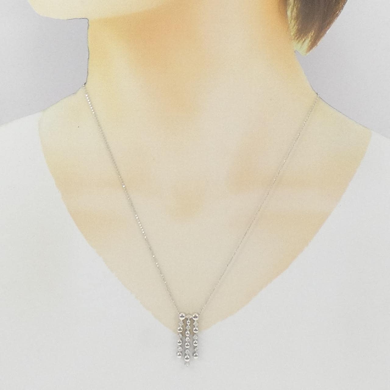 PT900/PT850 ダイヤモンド ネックレス 0.27CT