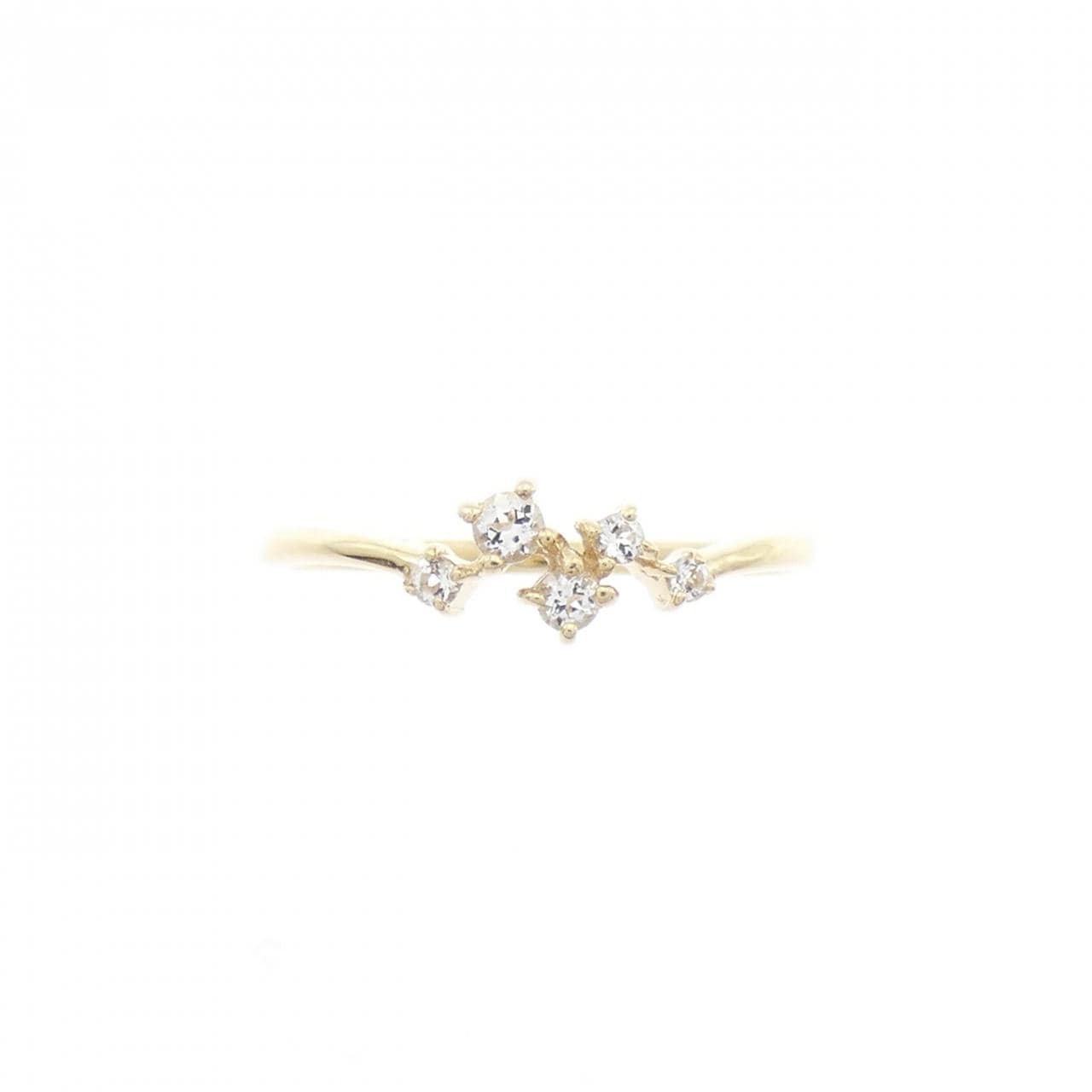 ヴァンドーム ホワイトトパーズ ピンキーリング