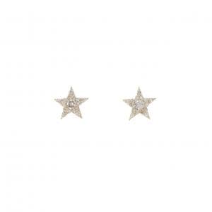 K18YG スター ダイヤモンド ピアス 0.20CT