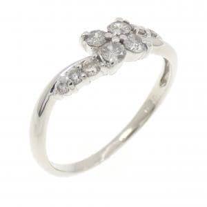 PT900 フラワー ダイヤモンド リング 0.30CT