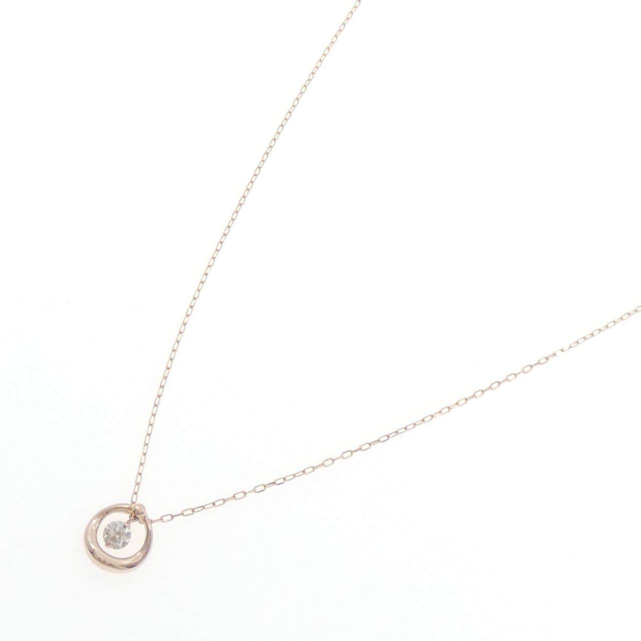 K18PG ダイヤモンド ネックレス 0.10CT