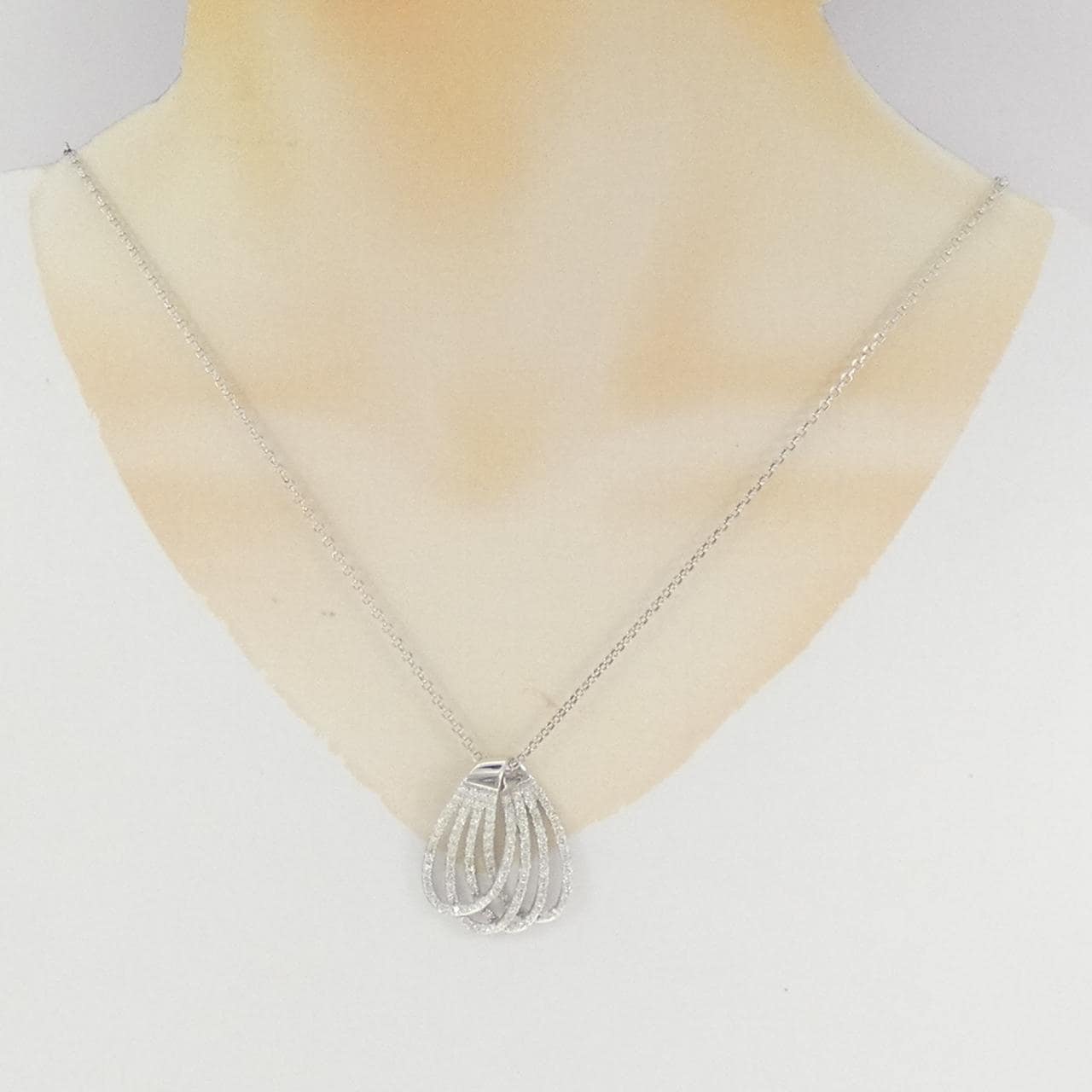K18WG ダイヤモンド ネックレス 1.50CT