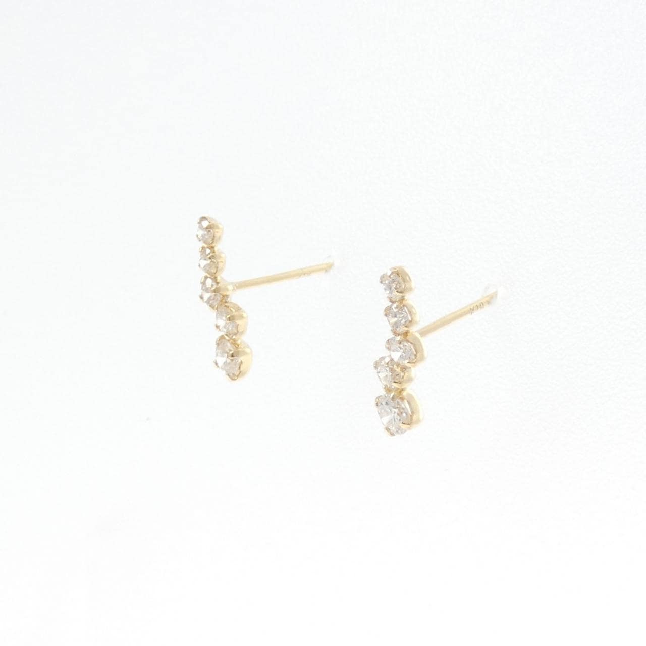 K18YG ダイヤモンド ピアス 0.30CT