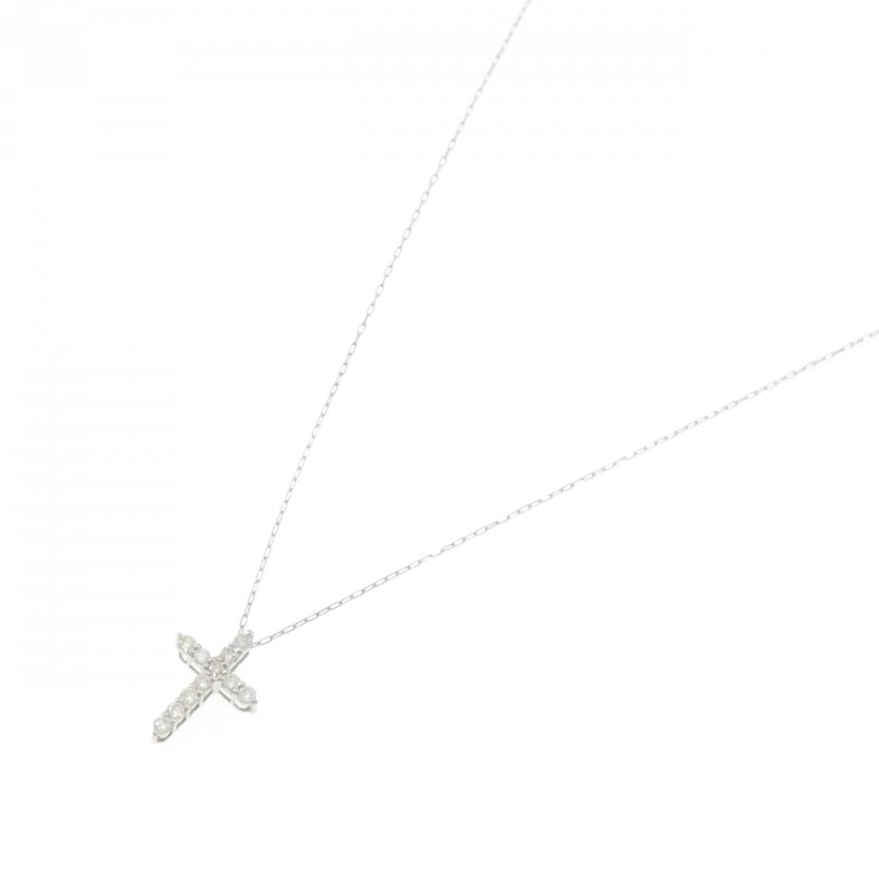 [BRAND NEW] PT900 Cross Diamond Necklace 0.10CT