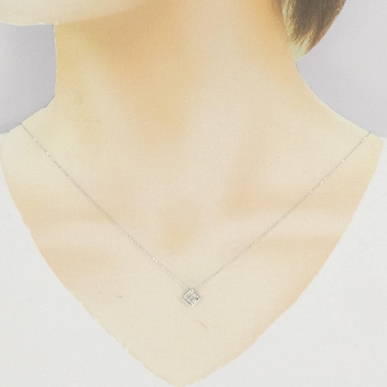 K18WG ダイヤモンド ネックレス 0.20CT