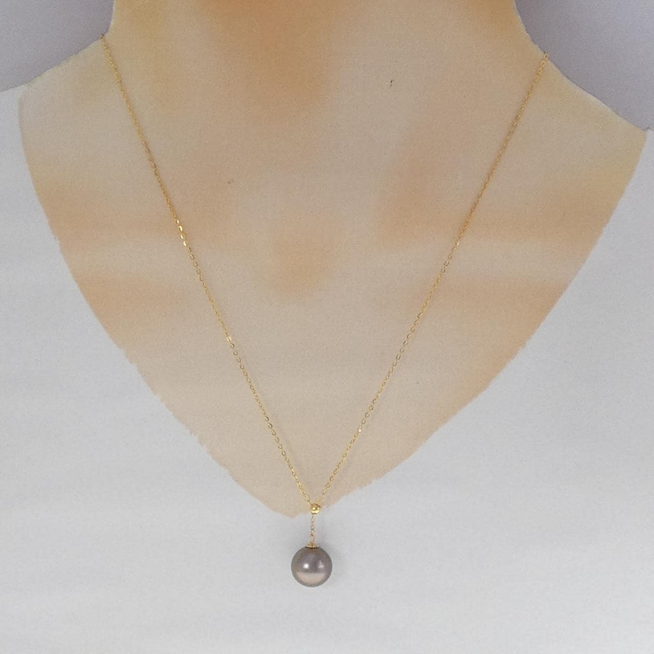 750YG 黒蝶パール ネックレス 11mm