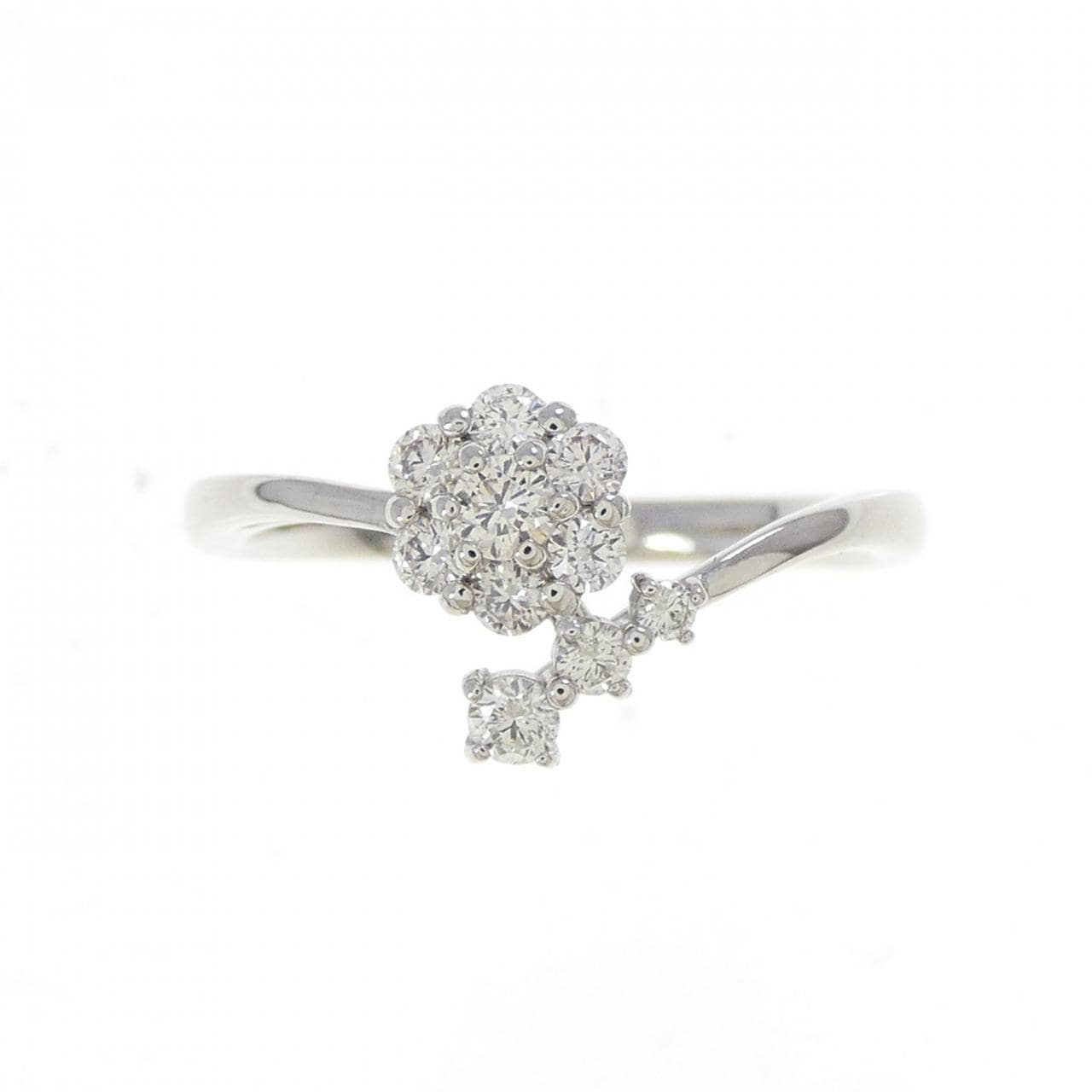 PT950 フラワー ダイヤモンド リング 0.25CT