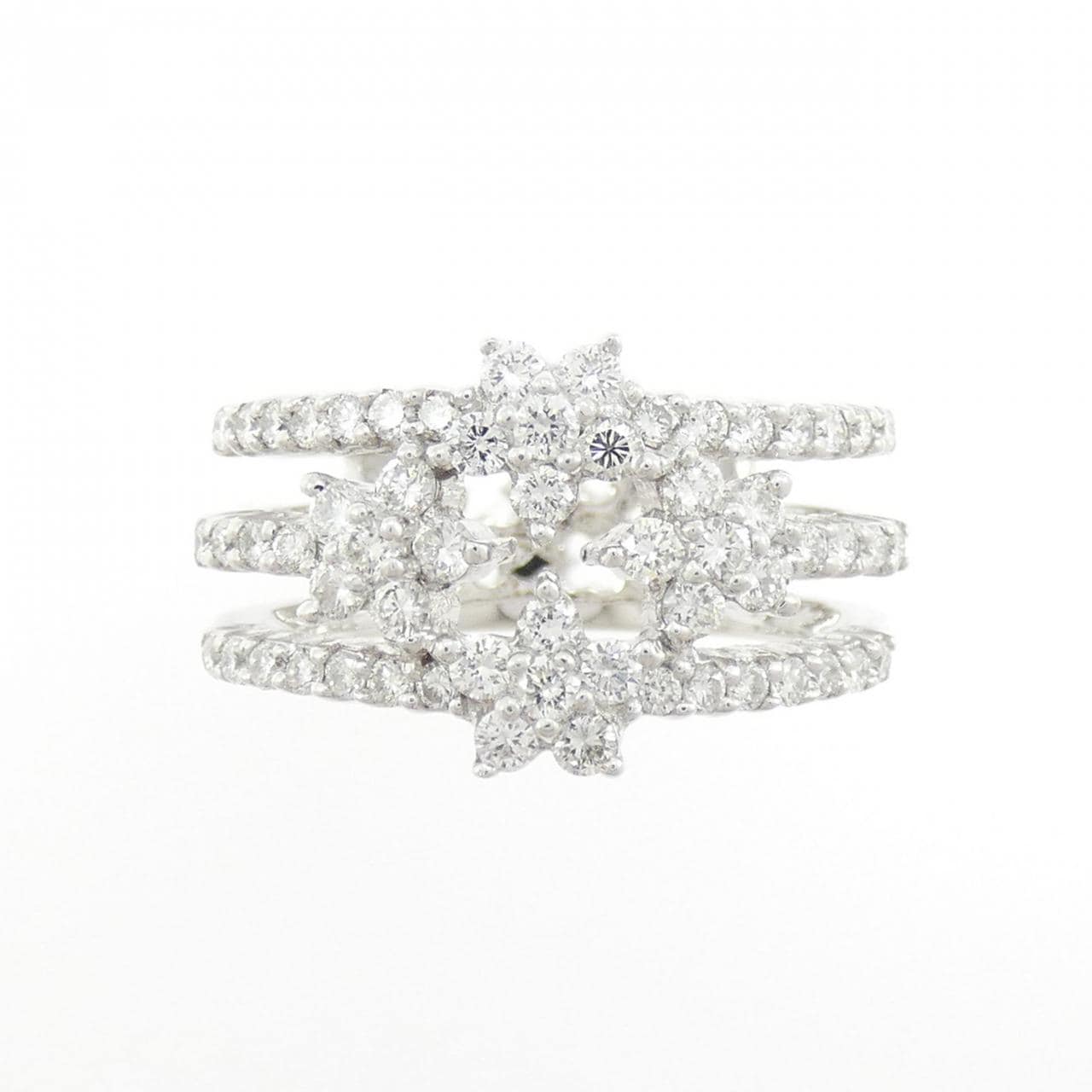 ポンテヴェキオ フラワー ダイヤモンド リング 0.86CT