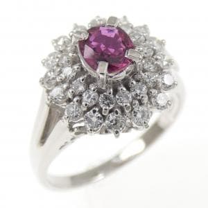 PT900 ルビー リング 0.37CT