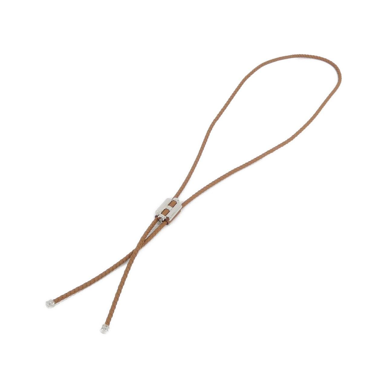 【未使用品】エルメス ボロ タイ トゥルニ トレッセ 100217FP ネックレス