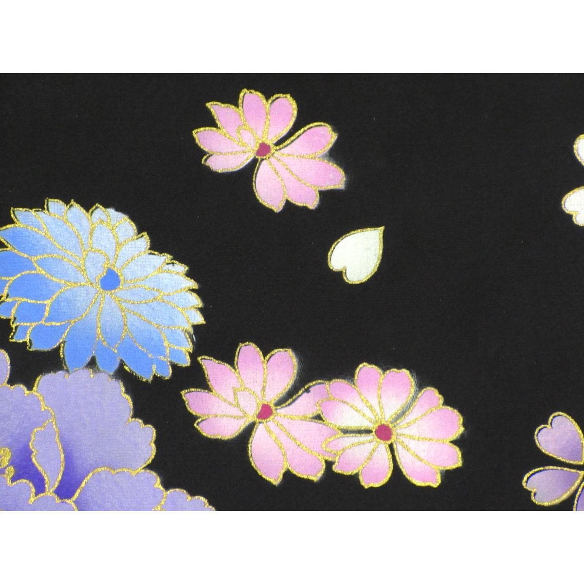 【未使用品】振袖　友禅金彩加工　ボカシ染