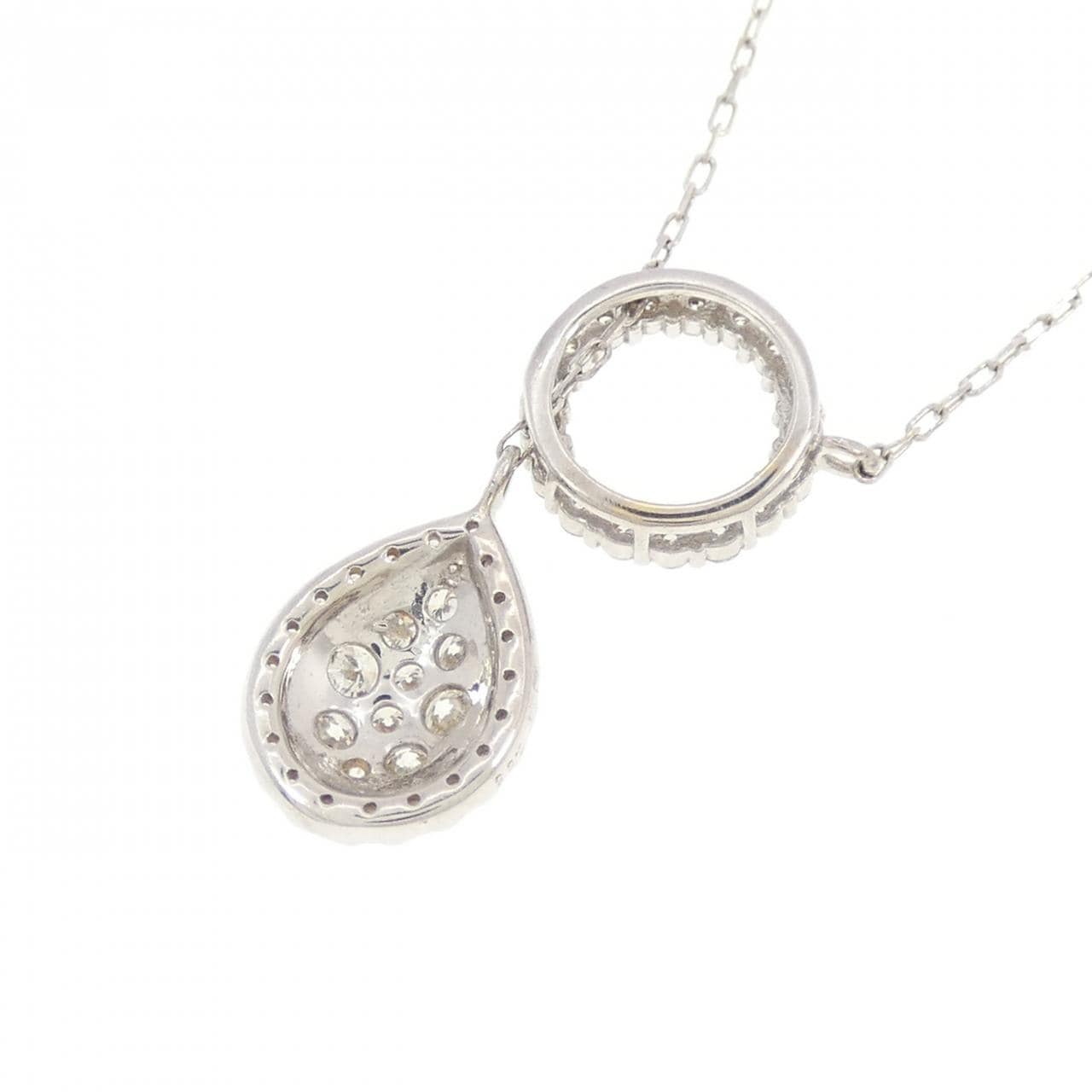 K18WG ダイヤモンド ネックレス 0.55CT