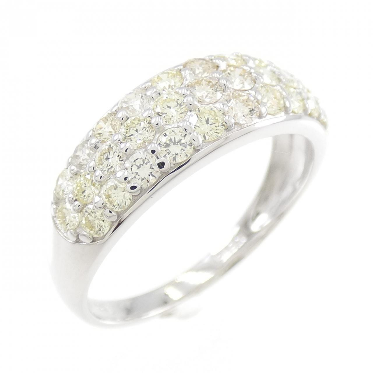 K18WG パヴェ ダイヤモンド リング 1.00CT