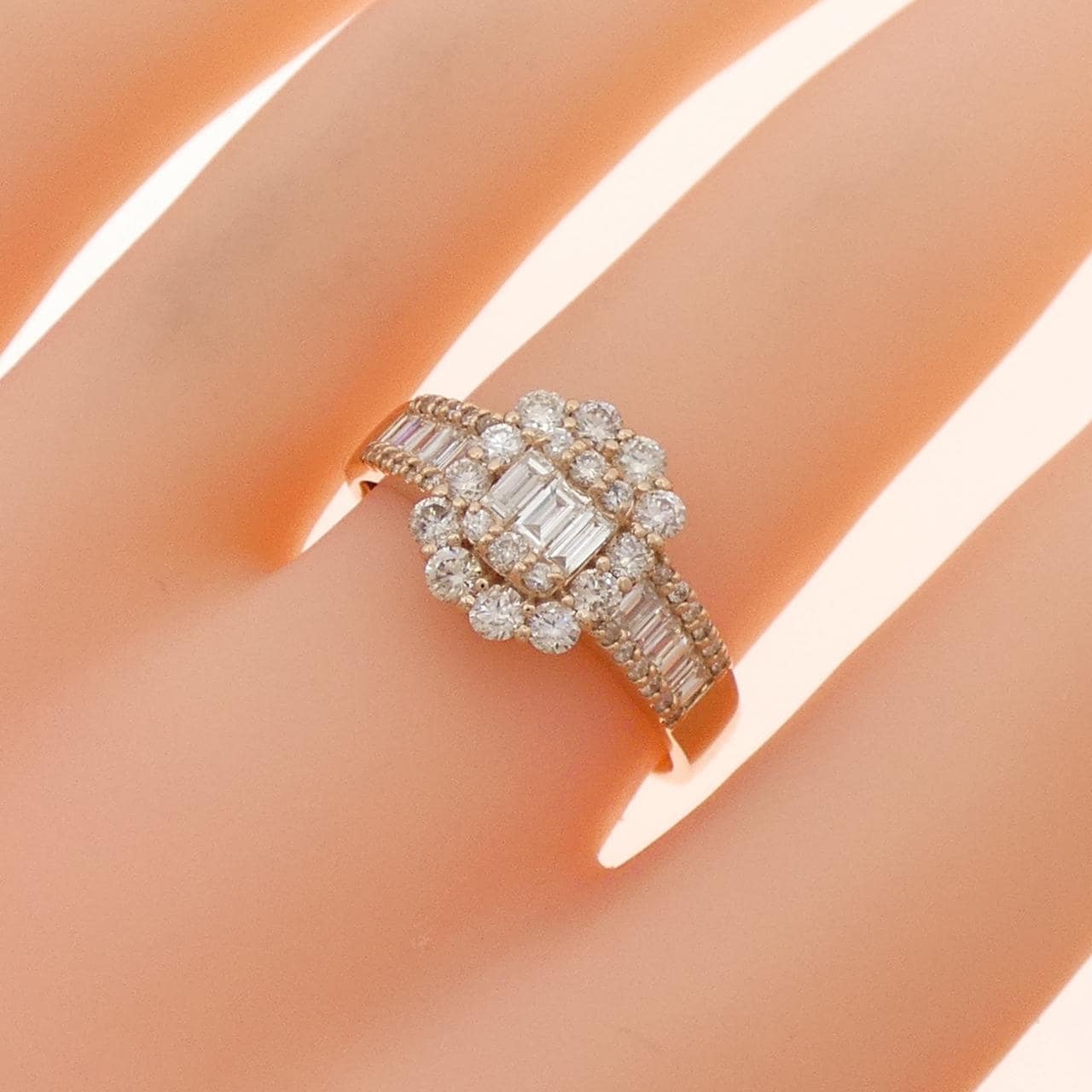 K18PG ダイヤモンド リング 1.00CT