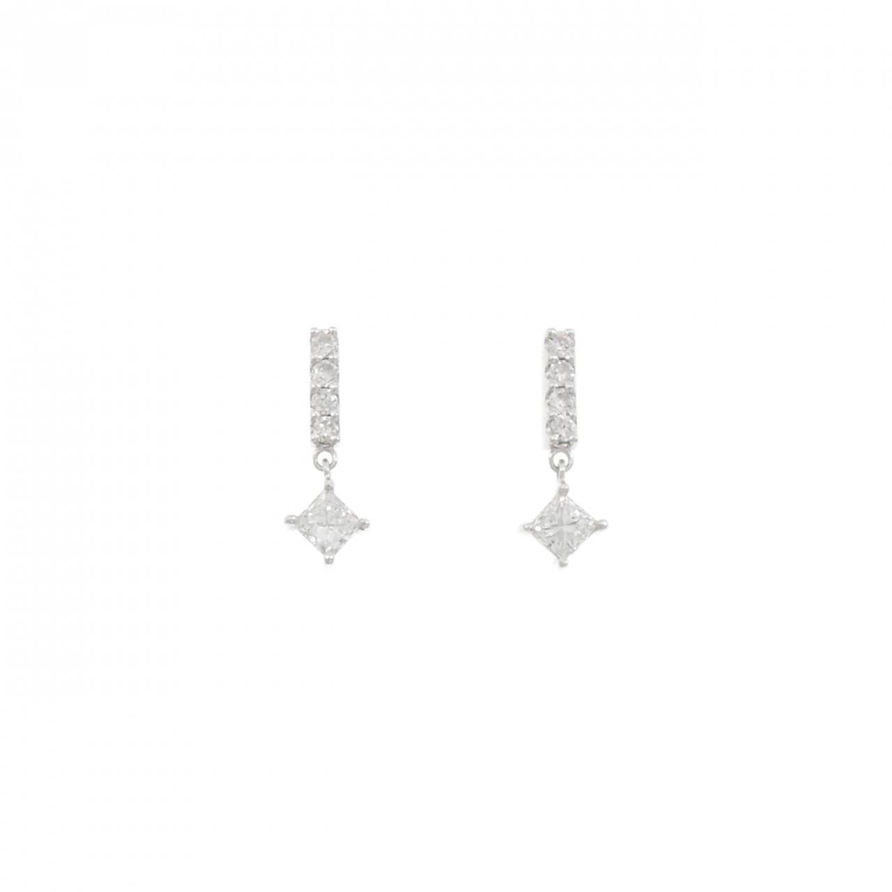 K18WG ダイヤモンド ピアス 0.52CT