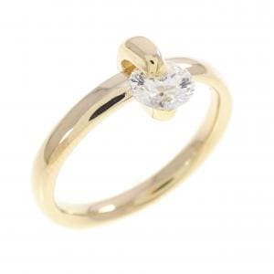 K18YG ダイヤモンド リング 0.420CT