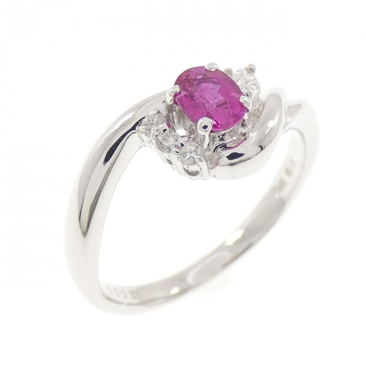 K18WG ルビー リング 0.31CT