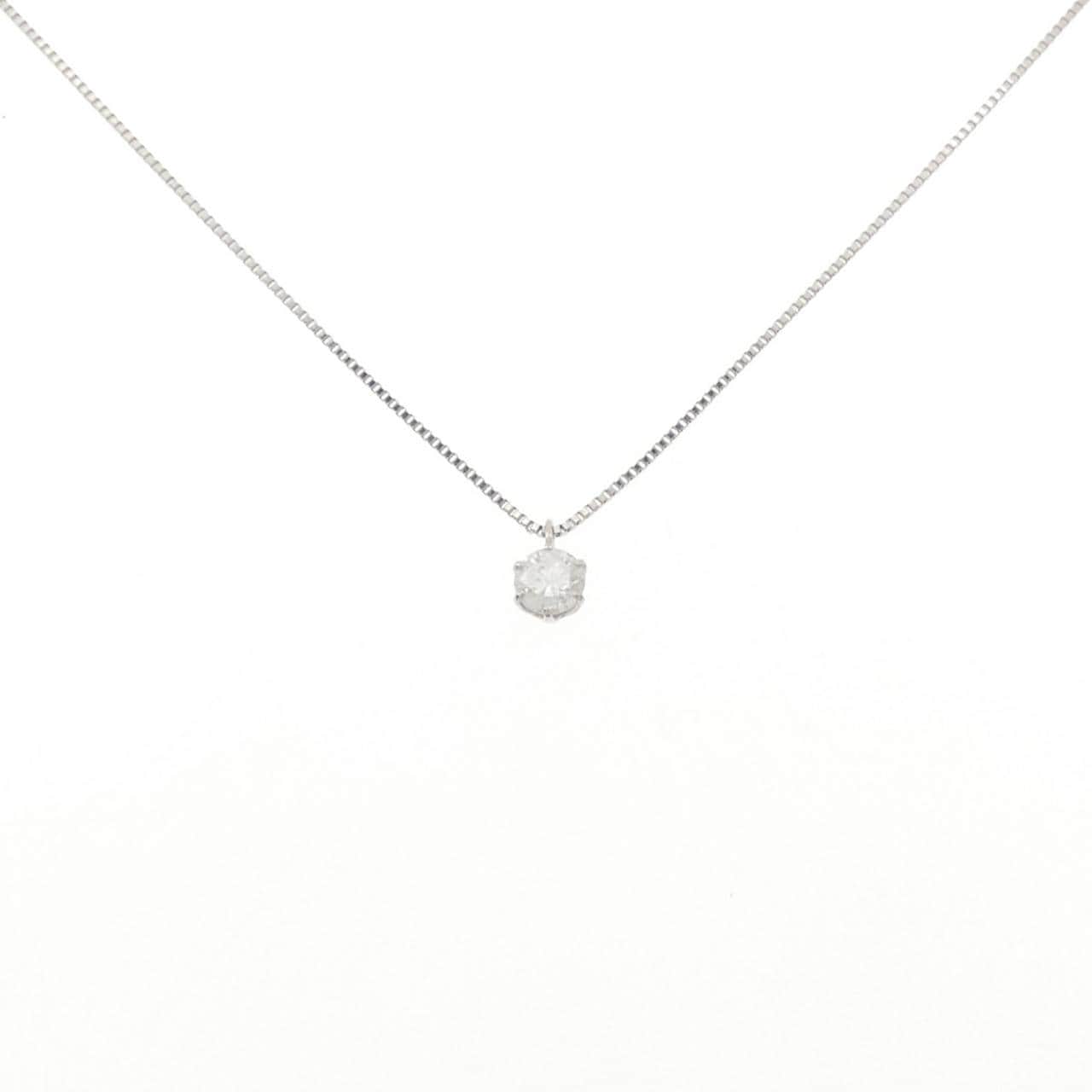 PT900/PT850 ソリティア ダイヤモンド ネックレス 0.30CT