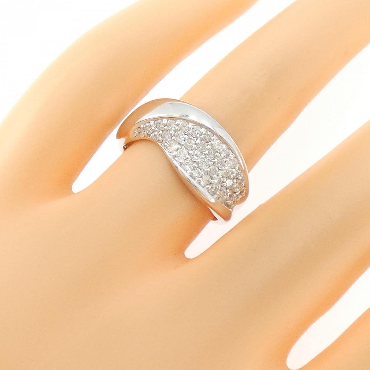 K18WG ダイヤモンド リング 0.50CT