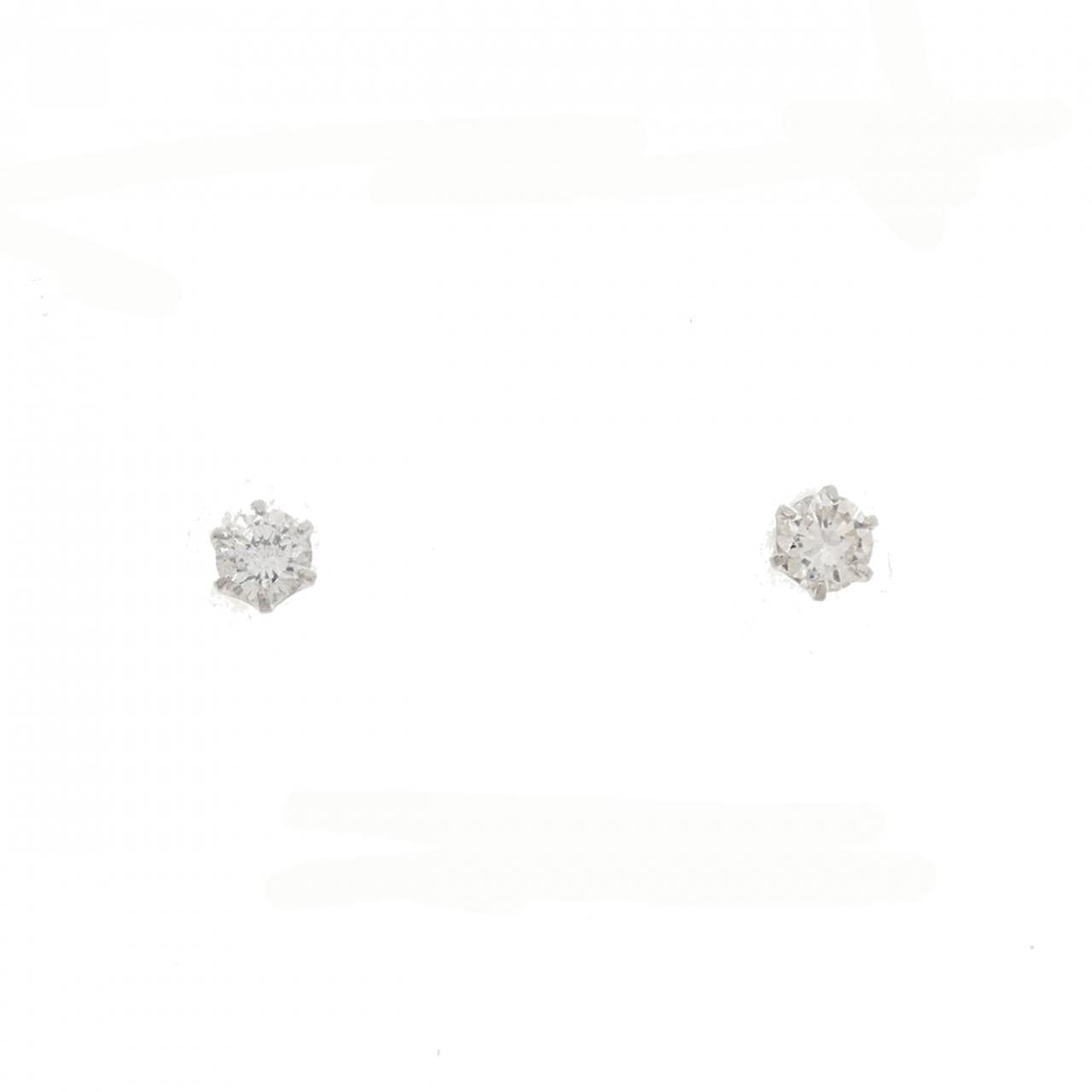 PT900 ソリティアダイヤモンド ピアス 0.10CT