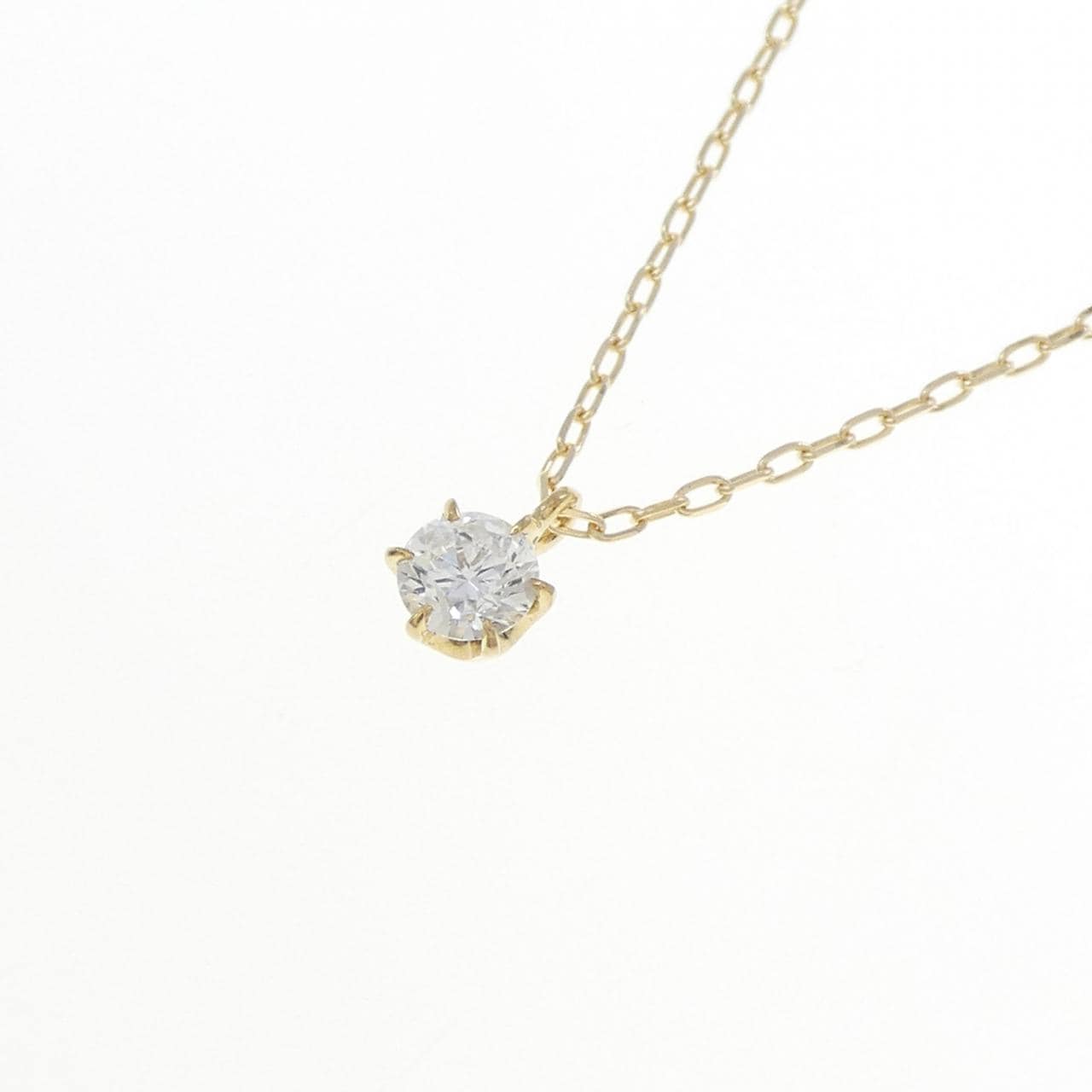 K18YG ソリティア ダイヤモンド ネックレス 0.205CT