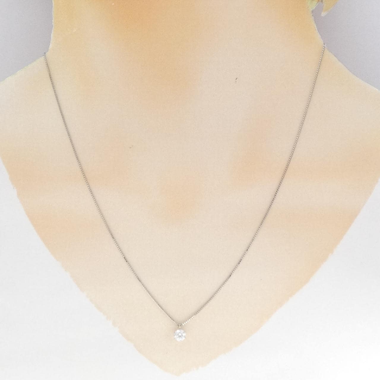 PT900/PT850 ソリティア ダイヤモンド ネックレス 0.329CT G SI2 3EXT
