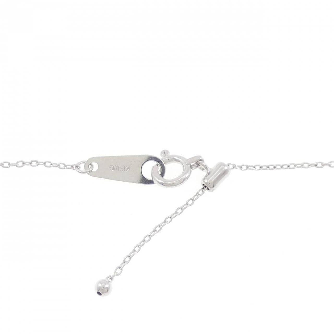 K18WG クローバー ダイヤモンド ネックレス 0.50CT