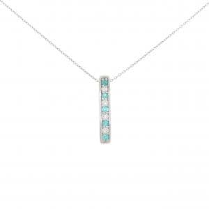 PT900/PT850 パライバトルマリン ネックレス 0.16CT