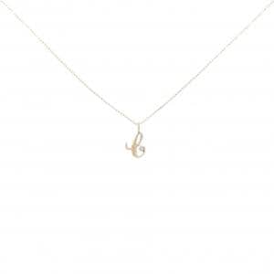 K10YG イニシャルL ダイヤモンド ネックレス