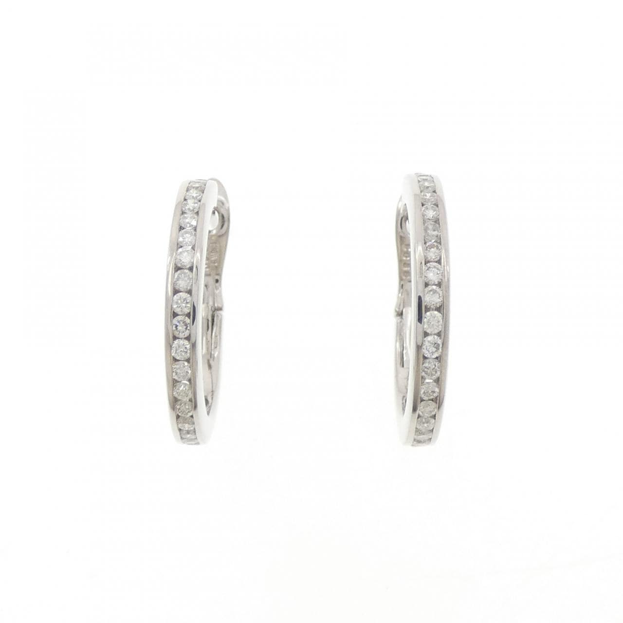 K18WG ダイヤモンド ピアス 0.60CT