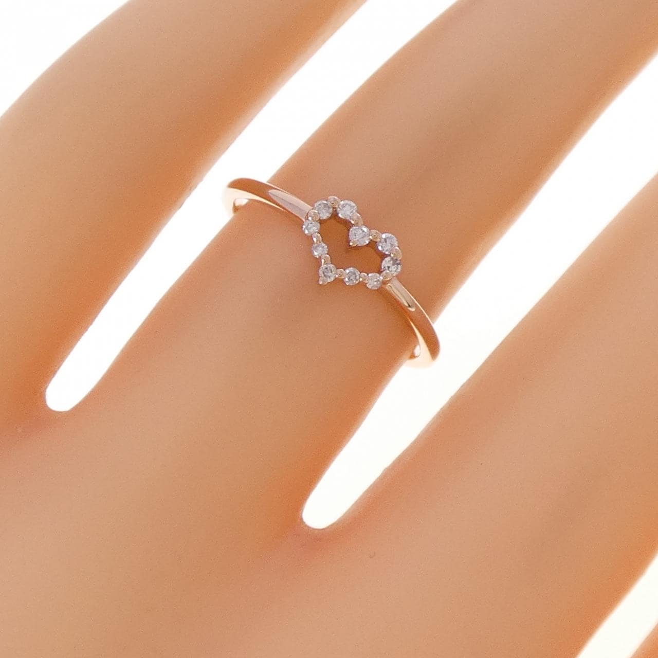 アガット ハート ダイヤモンド リング 0.06CT