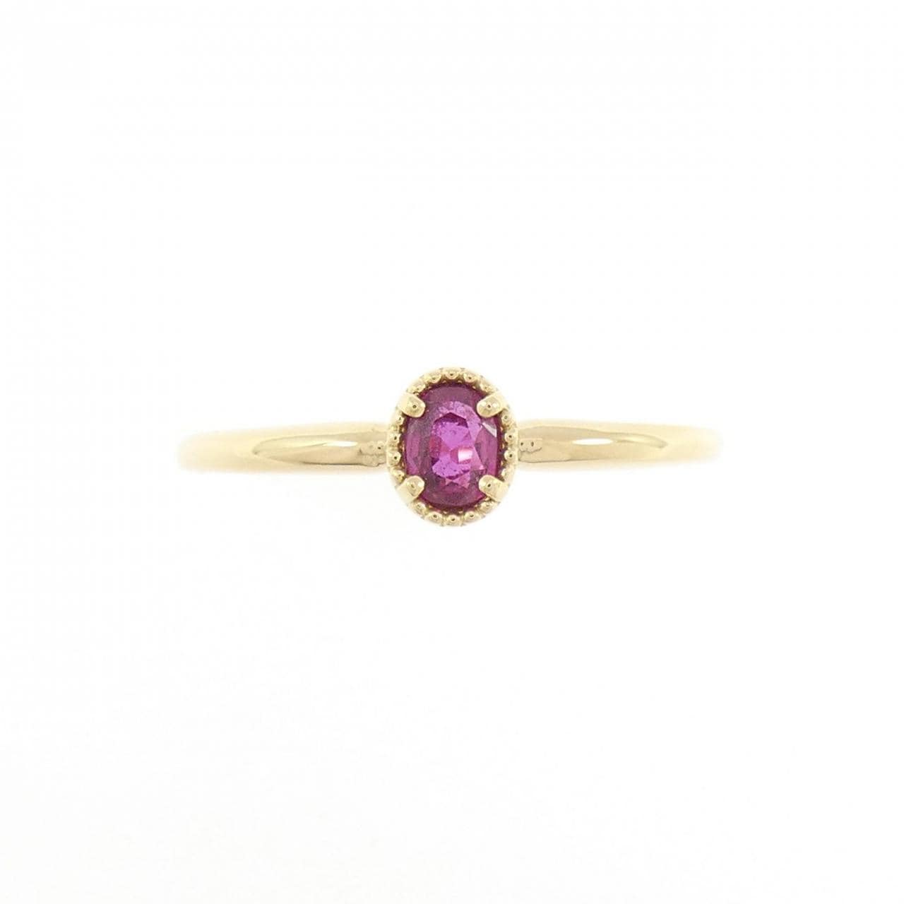 K18YG ルビー リング 0.20CT