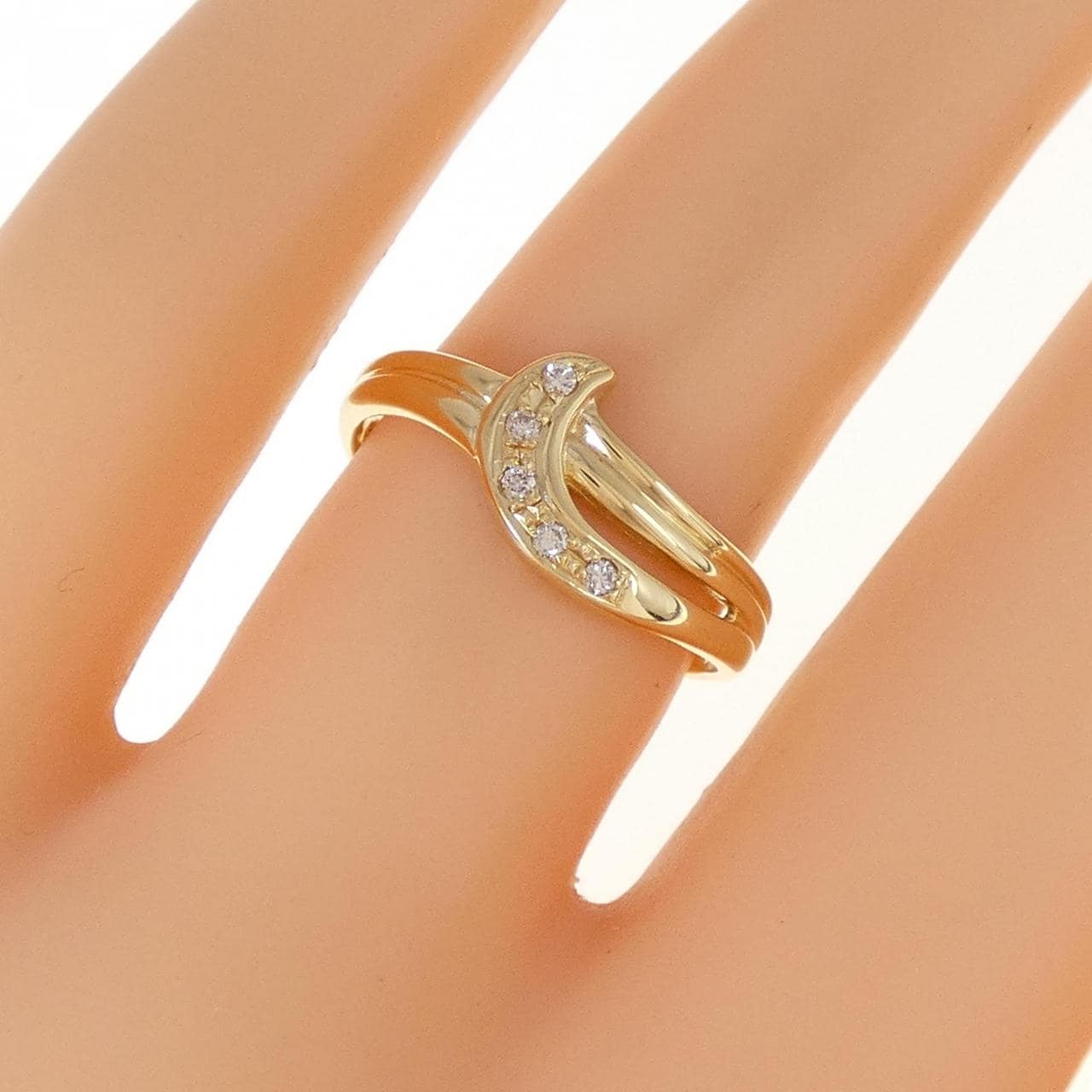 K18YG ダイヤモンド リング 0.03CT