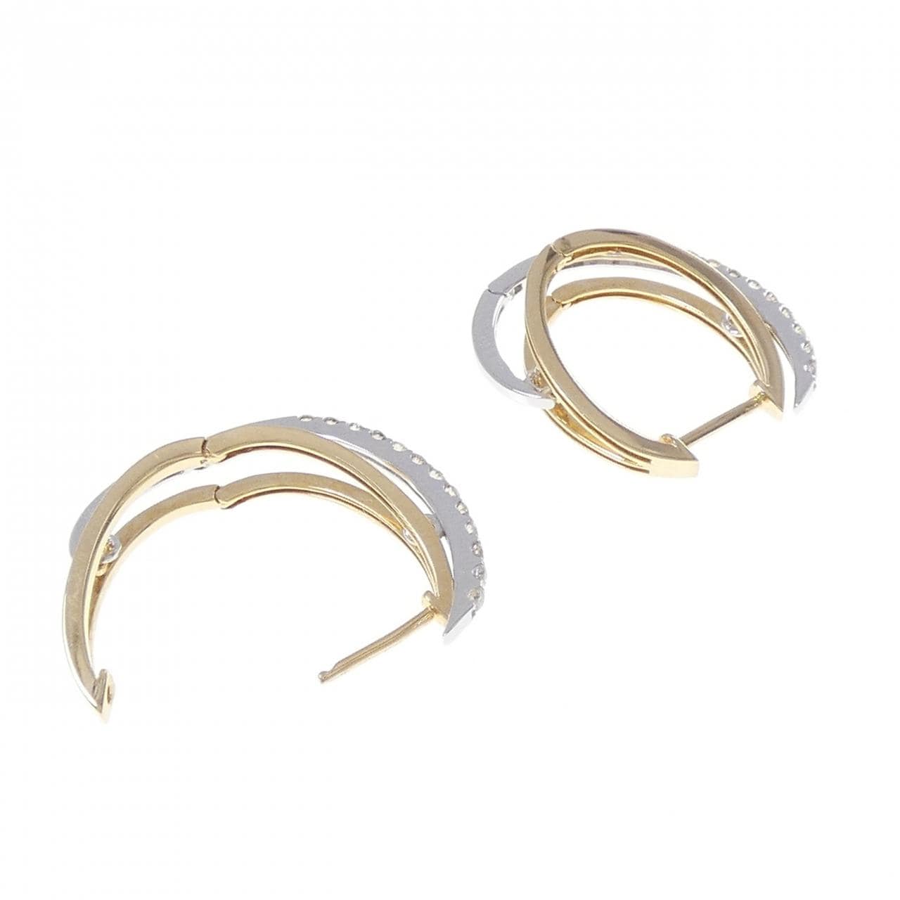 K18YG/K18WG ダイヤモンド ピアス 0.30CT