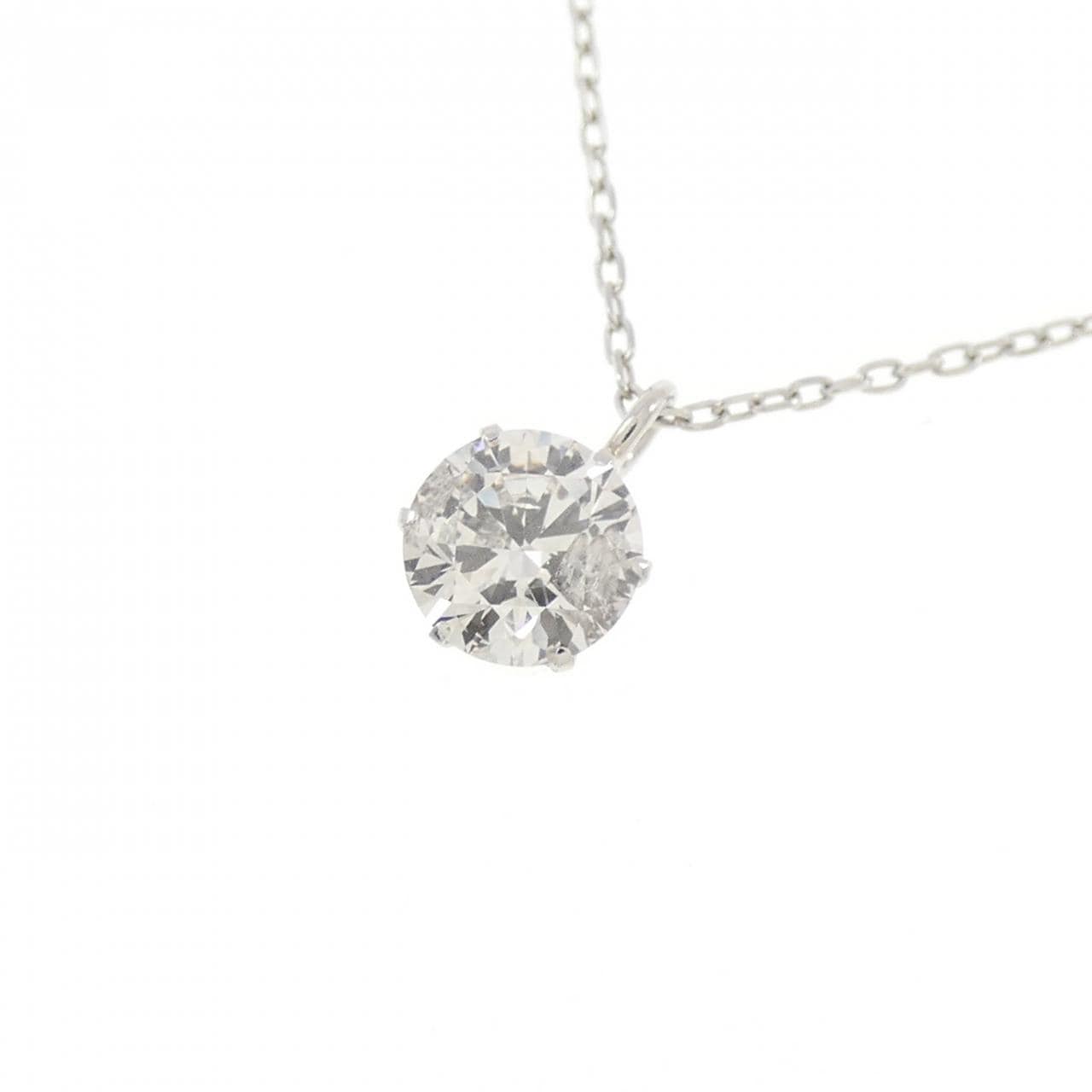 PT900/PT850 ソリティア ダイヤモンド ネックレス 0.30CT